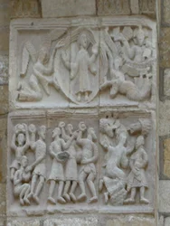Relief mit Darstellung der Steinigung des Heiligen Stephanus